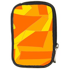 Pattern Abstract Triangle Simple Compact Camera Leather Case by Bedest