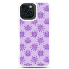 Purple Pattern Seamless Texture Mandala Iphone 15 Plus Tpu Uv Print Case by Bedest