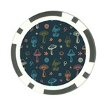 Whimsical Mushrooms pattern Poker Chip Card Guard Back