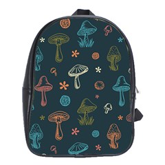 Whimsical Mushrooms Pattern School Bag (xl) by Drawde