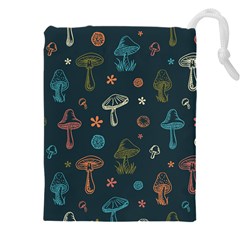 Whimsical Mushrooms Pattern Drawstring Pouch (5xl) by Drawde