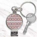 Illustration Of Ukrainian Folk Seamless Pattern Ornament Nail Clippers Key Chain Front