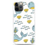 Whale Cartoon Whale Seamless Cartoon Character Animals Leaf iPhone 12 Pro max TPU UV Print Case Front