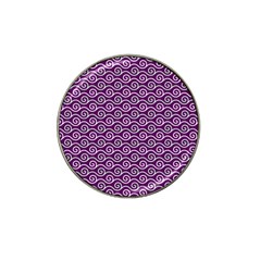 Violet White Pattern Hat Clip Ball Marker by ytdream