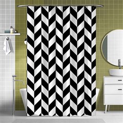 Black And White Pattern Shower Curtain 48  X 72  (small)  by ytdream