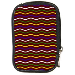 Multicolor Wave Pattern Compact Camera Leather Case by ytdream