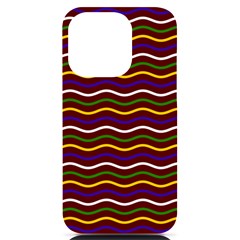 Multicolor Wave Pattern Iphone 14 Pro Black Uv Print Case by ytdream