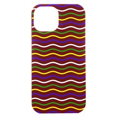 Multicolor Wave Pattern Iphone 15 Plus Black Uv Print Pc Hardshell Case by ytdream