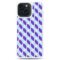 White Blue Pattern Iphone 15 Plus Tpu Uv Print Case by ytdream