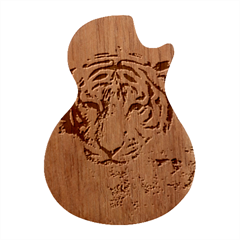 Swimming Tiger Guitar Shape Wood Guitar Pick Holder Case And Picks Set by ExtraAwesomeSauce