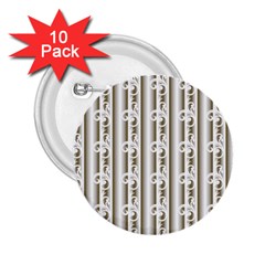 A White And Brown Striped Wallpaper With A Pattern 2 25  Buttons (10 Pack)  by catchydesignhill