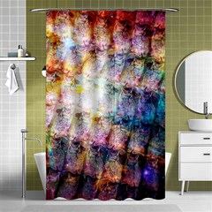 Cosmic Owls Pattern Shower Curtain 48  X 72  (small)  by ExtraAwesomeSauce