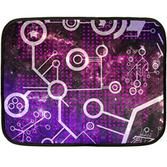 Cosmic Network Geometric Art Fleece Blanket (mini) by ExtraAwesomeSauce