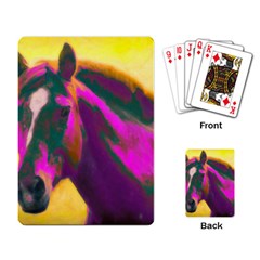 Vibrant Abstract Equine Art Playing Cards Single Design (rectangle) by ExtraAwesomeSauce