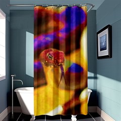 Vibrant Forked-tongue Snake Art Shower Curtain 36  X 72  (stall)  by ExtraAwesomeSauce