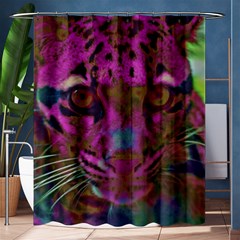 Pink And Purple Leopard Shower Curtain 60  X 72  (medium)  by ExtraAwesomeSauce