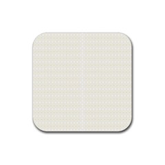 A White And Gold Geometric Pattern Rubber Coaster (square) by catchydesignhill