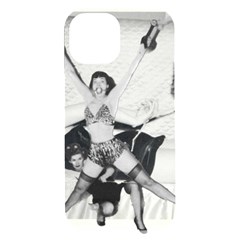 Betty Page Bdsm Iphone 15 Plus Black Uv Print Pc Hardshell Case by CherleyTemples