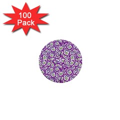 Funny Bacterias Drawing Motif Random Pattern 1  Mini Buttons (100 Pack)  by dflcprintsclothing