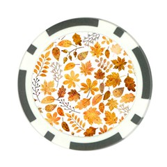 Brown Autumn Leaves Poker Chip Card Guard (10 Pack) by kyorashop23