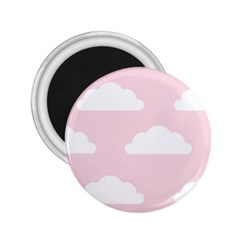 Clouds Pink Pattern 2 25  Magnets by ConteMonfrey