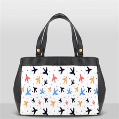 Cute Airplanes Planes Oversize Office Handbag (2 Sides) by ConteMonfrey