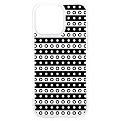 Black And White Circles Pattern Iphone 15 Plus Tpu Uv Print Case by ytdream