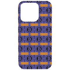 Bitcoin Logo Pattern Iphone 15 Pro Black Uv Print Pc Hardshell Case by ExtraAwesomeSauce