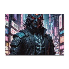 Cyberpunk Demon Samurai Sticker A4 (100 Pack) by AwesomeSauce