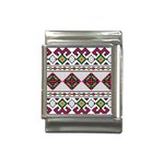 Ukrainian Folk Seamless Pattern Ethnic Ornament Border Element Traditional Italian Charm (13mm) Front