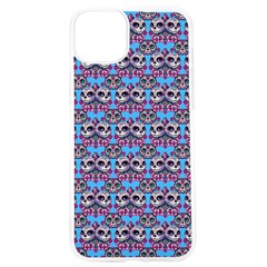 Colorful Sugar Skull Cat Pattern Iphone 15 Pro Tpu Uv Print Case by ExtraAwesomeSauce