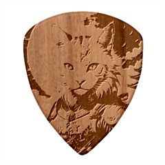 Epic Armored Cat Warrior Wood Guitar Pick (set Of 10) by ExtraAwesomeSauce