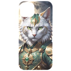 Epic Armored Cat Warrior Iphone 15 Pro Black Uv Print Pc Hardshell Case by ExtraAwesomeSauce