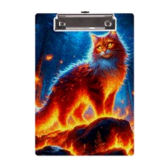 Enchanted Fire Feline A5 Acrylic Clipboard by ExtraAwesomeSauce