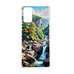 Serene Mountain Waterfall Landscape Samsung Galaxy Note 20 Tpu Uv Case by ExtraAwesomeSauce