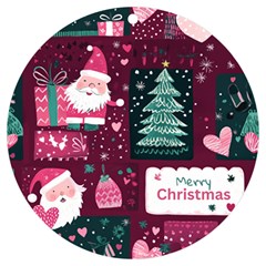 Christmas Santa Claus Uv Print Acrylic Ornament Round by Posterlux