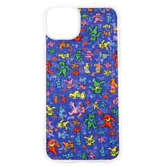 Grateful Dead Dancing Bears Pattern Iphone 15 Pro Tpu Uv Print Case by Salmanaz77