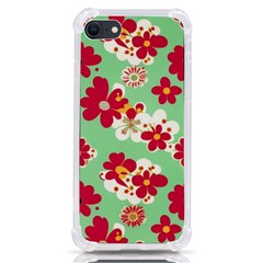 Retro 1960s Flowers Pattern Iphone Se by violetheavensky