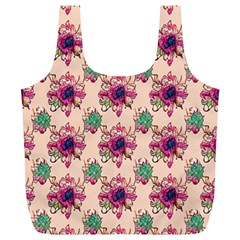 Retro 1880s Flowers Pattern 10 Full Print Recycle Bag (xl) by violetheavensky