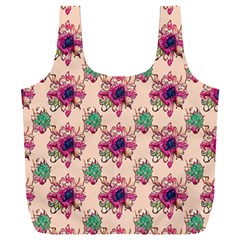 Retro 1880s Flowers Pattern 10 Full Print Recycle Bag (xxl) by violetheavensky