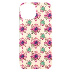 Retro 1880s Flowers Pattern 10 Iphone 15 Plus Black Uv Print Pc Hardshell Case by violetheavensky