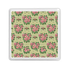 Retro 1880s Flowers Pattern 9 Memory Card Reader (square) by patterns123