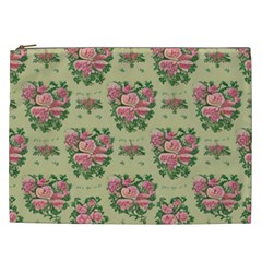 Retro 1880s Flowers Pattern 9 Cosmetic Bag (xxl) by violetheavensky