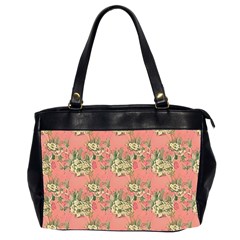 Retro 1880s Flowers Pattern 12 Oversize Office Handbag (2 Sides) by violetheavensky