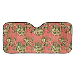 Retro 1880s Flowers Pattern 12 Car Windshield Sunshade by violetheavensky