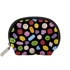 Ecstasy Pills Pattern Accessory Pouch (small) by Valentinaart