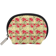 Retro 1880s Flowers Pattern 18 Accessory Pouch (small) by violetheavensky