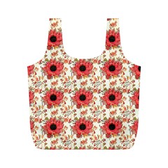 Retro 1880s Flowers Pattern 23 Full Print Recycle Bag (m) by violetheavensky