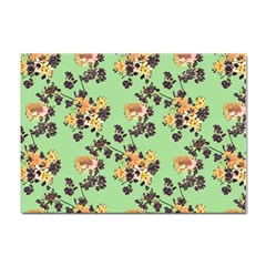 Retro 1880s Flowers Pattern 24 Sticker A4 (100 Pack) by violetheavensky