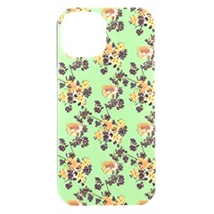 Retro 1880s Flowers Pattern 24 Iphone 15 Plus Black Uv Print Pc Hardshell Case by violetheavensky